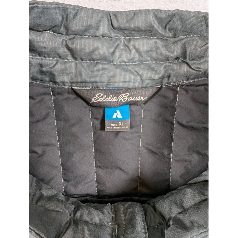 Eddie Bauer First Ascent StormDown 800 Puffer Jacket Mens XL Gray Full Zip Stain